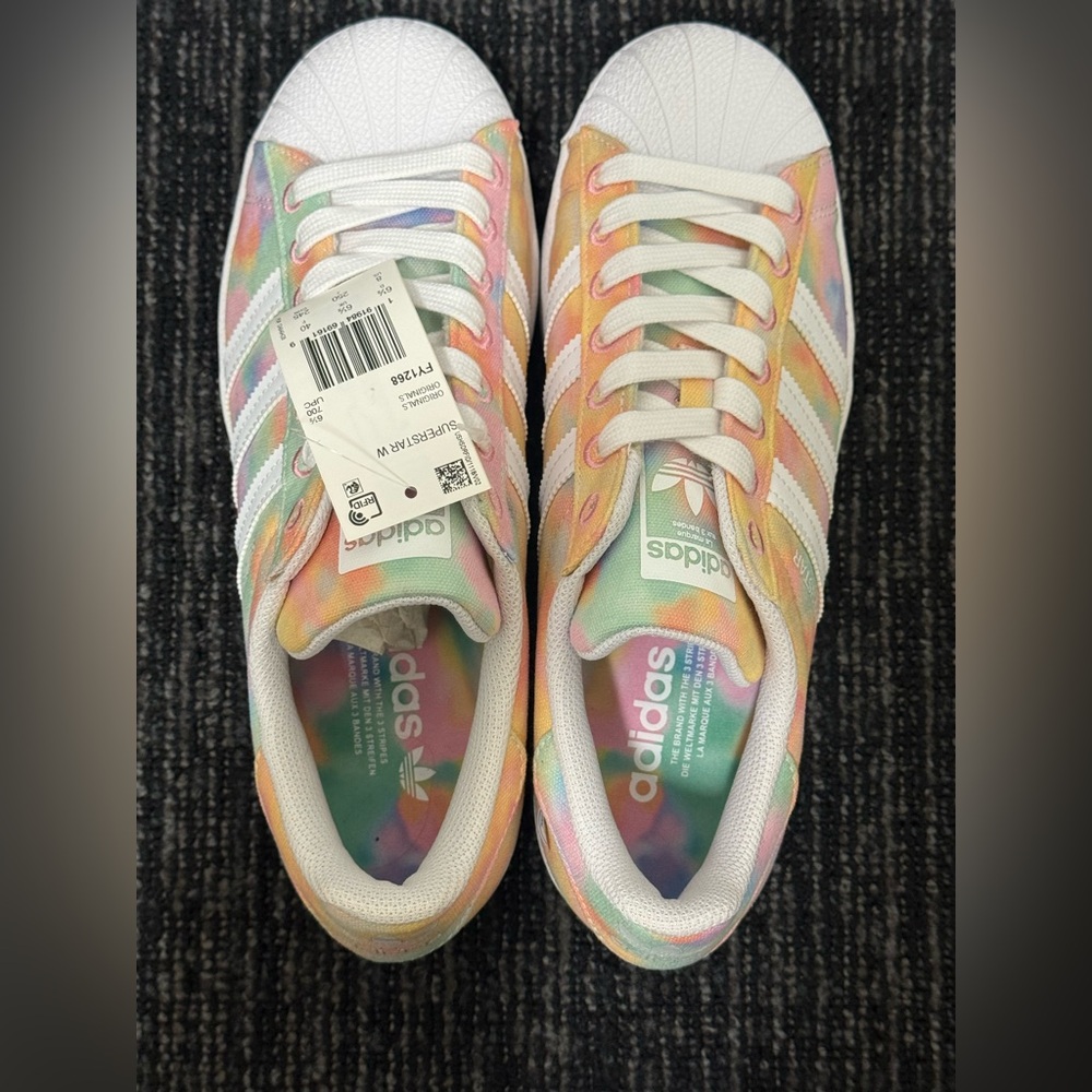 RARE Adidas Superstar W Tie-Dye Sneakers - Picture 5 of 9